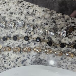 Elegant Gold and Black Bracelet Set